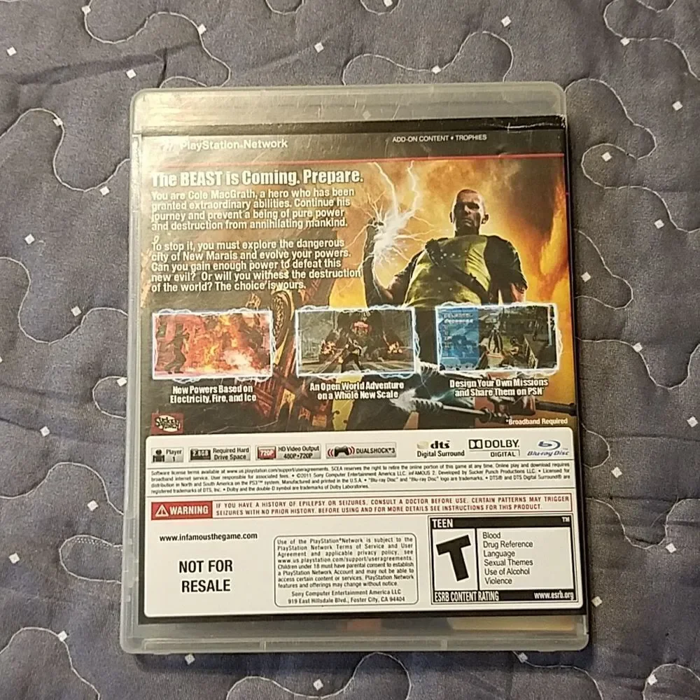 PS3 Infamous 2 video game